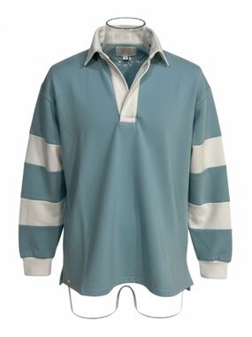 simply southern ice blue stripe macky pullover top